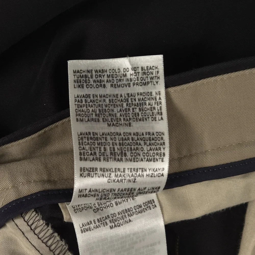 Dockers Mens 34x34 Black Classic Fit D3 Flat Front Chino Khaki Pants School Work